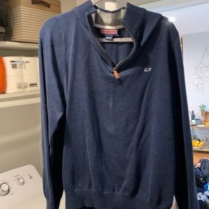 Vineyard Vines Long Sleeve Quarter Zip Pullover Cotton size L